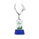 Maverick Eagle Full Color Blue on Belcroft Base Animals Crystal Award