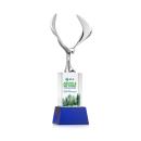 Maverick Eagle Full Color Blue on Belcroft Base Animals Crystal Award