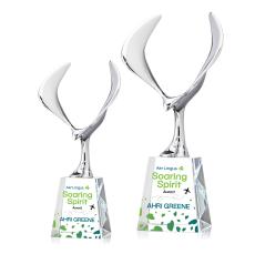 Maverick Eagle Full Color Clear on Celestina Base Animals Crystal Award - Full Color Imprint