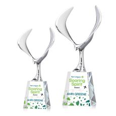 Maverick Eagle Full Color Clear on Celestina Base Animals Crystal Award - Awards and Trophies