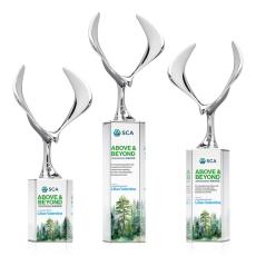 Maverick Eagle Full Color Clear on Dakota Base Animals Crystal Award - Awards and Trophies