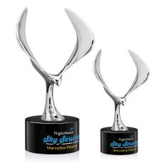 Maverick Eagle Full Color Black on Marvel Base Animals Crystal Award - Metal Awards