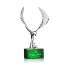 Maverick Eagle Full Color Green on Paragon Base Animals Crystal Award