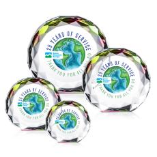 Seville Full Color Prismatic Circle Crystal Award - Diamond Awards