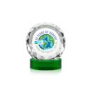 Seville Full Color Green on Alberton Base Circle Crystal Award