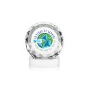 Seville Full Color White on Alberton Base Circle Crystal Award