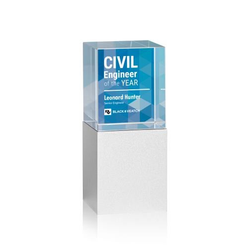 Awards and Trophies - Crystal Awards - Glencoe Full Color Towers Crystal Award