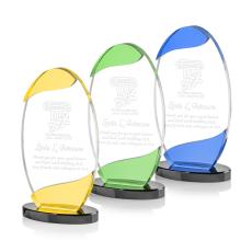 Suffolk Circle Crystal Award - Colored Crystal Awards