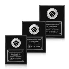 Jansenn Plaque - Black/Chrome - Awards and Trophies