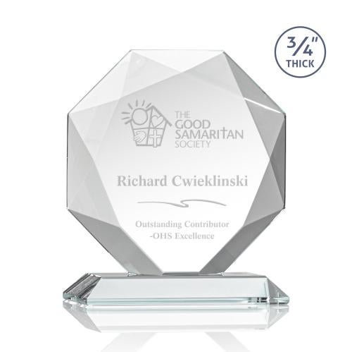 Awards and Trophies - Crystal Awards - Bradford Starfire Crystal Award