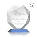 Bradford Sky Blue Polygon Crystal Award