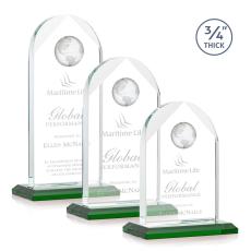Blake Green Globe Crystal Award - Awards and Trophies