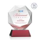 Bradford Full Color Red on Newhaven Base Polygon Crystal Award