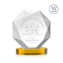 Bradford Amber on Alberton Base Polygon Crystal Award