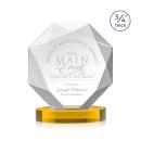 Bradford Amber on Alberton Base Polygon Crystal Award
