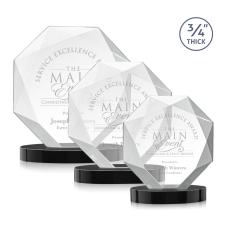 Bradford Black on Alberton Base Polygon Crystal Award - Awards and Trophies