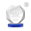 Bradford Blue on Alberton Base Polygon Crystal Award