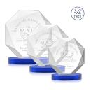 Bradford Blue on Alberton Base Polygon Crystal Award