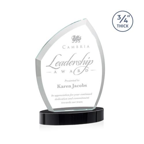 Awards and Trophies - Crystal Awards - Daltry Black on Alberton Base Unique Crystal Award