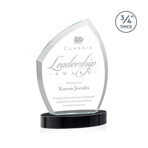 Awards and Trophies - Crystal Awards - Daltry Black on Alberton Base Peaks Crystal Award