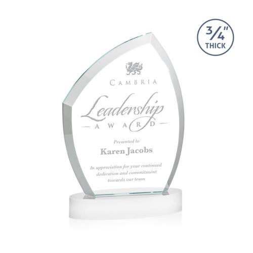 Awards and Trophies - Crystal Awards - Daltry White on Alberton Base Unique Crystal Award