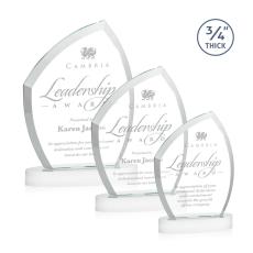 Daltry White on Alberton Base Unique Crystal Award - Crystal Awards