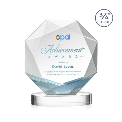 Awards and Trophies - Crystal Awards - Bradford Full Color Starfire on Alberton Base Crystal Award