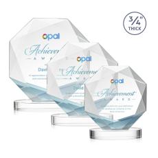 Bradford Full Color Starfire on Alberton Base Polygon Crystal Award - Awards and Trophies