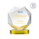 Bradford Full Color Gold on Alberton Base Polygon Crystal Award