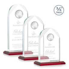 Blake Red Globe Crystal Award - Awards and Trophies