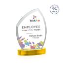 Daltry Full Color Gold on Alberton Base Unique Crystal Award