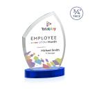 Daltry Full Color Blue on Alberton Base Unique Crystal Award