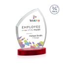 Daltry Full Color Red on Alberton Base Unique Crystal Award