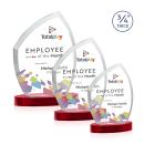 Daltry Full Color Red on Alberton Base Peaks Crystal Award