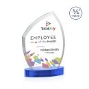 Daltry Full Color Sky Blue on Alberton Base Unique Crystal Award