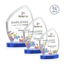 Daltry Full Color Sky Blue on Alberton Base Unique Crystal Award