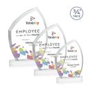 Daltry Full Color White on Alberton Base Unique Crystal Award