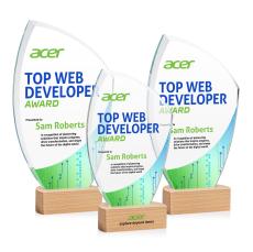 Clarence Full Color Peaks Crystal Award - Awards and Trophies