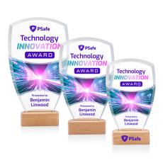 Hendrick Full Color Peaks Crystal Award - Crystal Awards