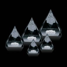 Optical Pyramid Crystal Award - Desktop Awards