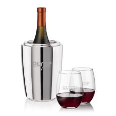 Pescara Wine Cooler & Stanford Stemless Wine Set - Wine Accessories