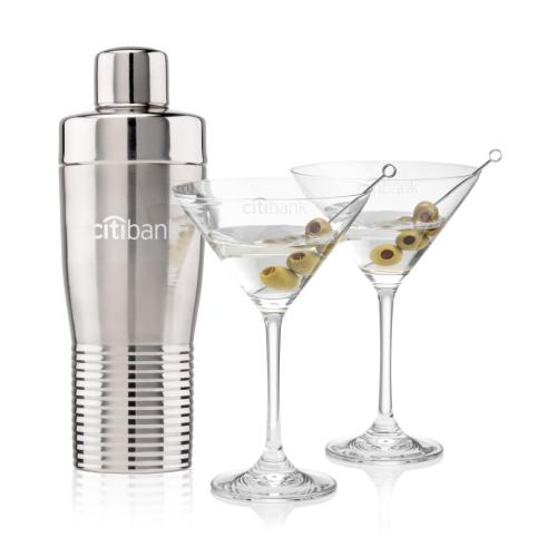 Corporate Gifts - Barware - Gift Sets - Genoa Shaker & Burlington Martini Set