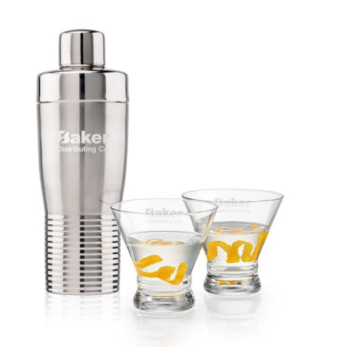 Corporate Gifts - Barware - Gift Sets - Genoa Shaker & Rideau Martini Set