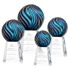 Malton Globe on Celestina Base Glass Award - Art Glass Awards