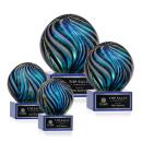 Malton Blue on Hancock Base Globe Glass Award