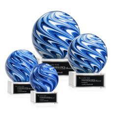Naples Clear on Hancock Base Globe Glass Award - Glass Awards