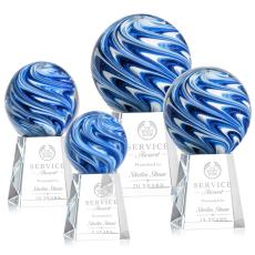 Naples Globe on Celestina Base Glass Award - Art Glass Awards