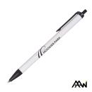 Value Slim Pen w/Glossy White Barrel - Matte Colored Accent
