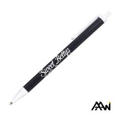 Value Slim Pen w/Glossy Colored Barrel - Matte White Accent - Writing Instruments