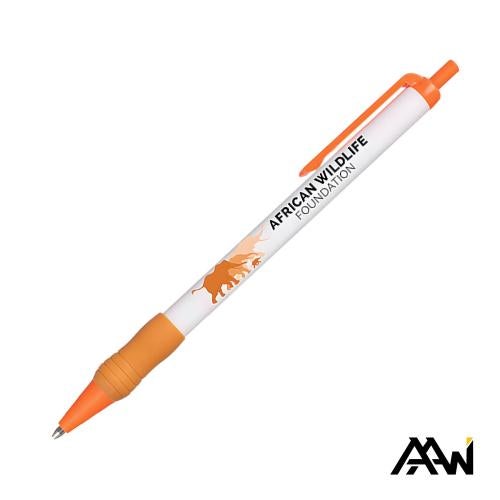 Promotional Products - Writing Instruments - Plastic Pens - Value Slim Grip Pen Vividprint&trade; Barrel & Matte Colored Trim